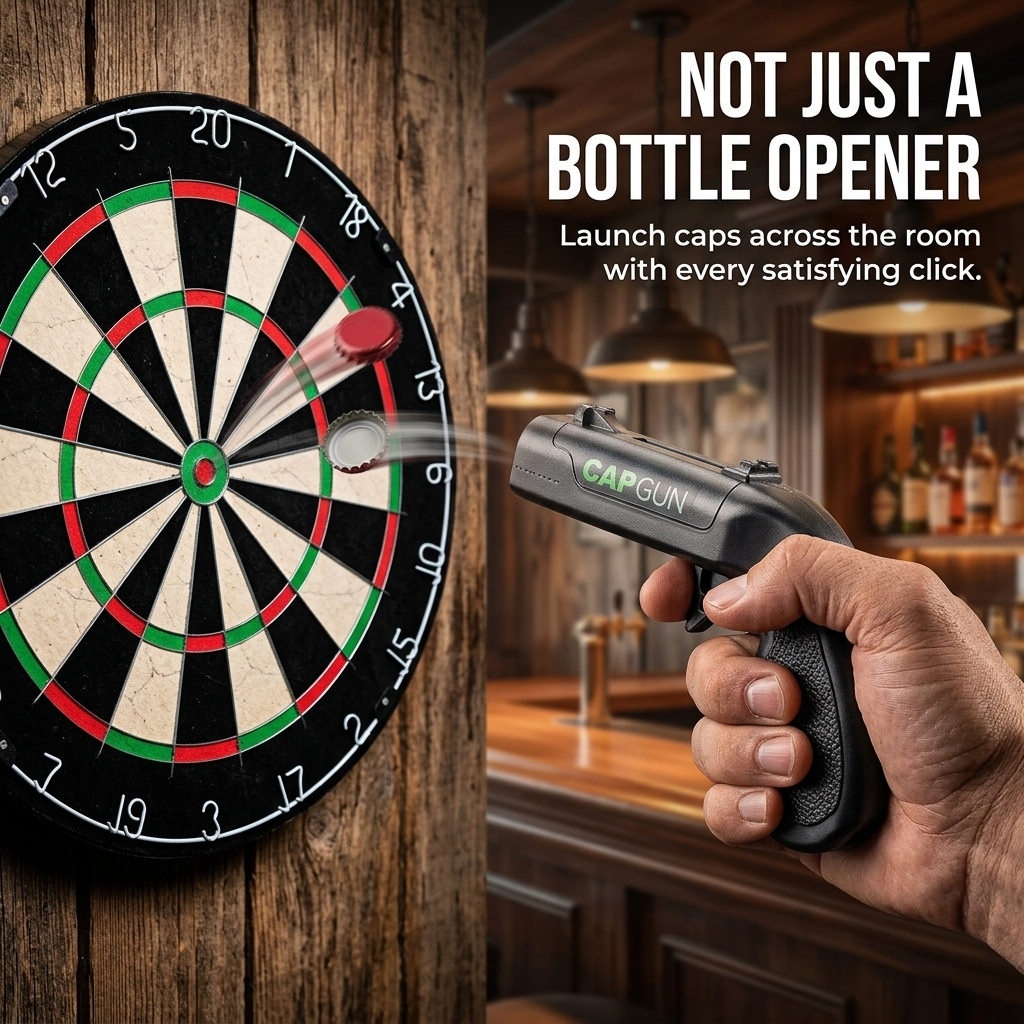 Stainless Steel & ABS Plastic Spring Mechanism Bottle Cap Opener
